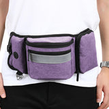 Maxbell Pet Pocket Waist Clip Bag Multi Purpose Washable for Walking Jogging Hiking Purple