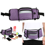Maxbell Pet Pocket Waist Clip Bag Multi Purpose Washable for Walking Jogging Hiking Purple