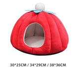 Maxbell Cat Bed Enclosed Pumpkin Shape Small Dog Tent Bed Hideaway S