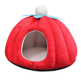 Maxbell Cat Bed Enclosed Pumpkin Shape Small Dog Tent Bed Hideaway S