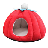 Maxbell Cat Bed Enclosed Pumpkin Shape Small Dog Tent Bed Hideaway S