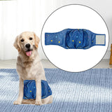 Maxbell Pet Physiological Belt Puppy Diapers Nappy Briefs Doggy Male Dog Belly Wrap Blue Color M