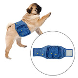 Maxbell Pet Physiological Belt Puppy Diapers Nappy Briefs Doggy Male Dog Belly Wrap Blue Color M