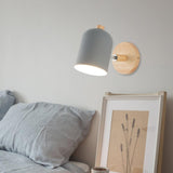 Maxbell Wall Lights Rotatable Bedside Lights Lampshade Wall Mount E27 Grey