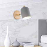 Maxbell Wall Lights Rotatable Bedside Lights Lampshade Wall Mount E27 Grey