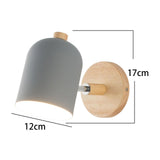 Maxbell Wall Lights Rotatable Bedside Lights Lampshade Wall Mount E27 Grey