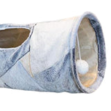 Maxbell Cat Tunnel Collapsible Glowing with Ball for Kitties Bunnies Training Irregular Lines