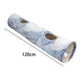Maxbell Cat Tunnel Collapsible Glowing with Ball for Kitties Bunnies Training Irregular Lines