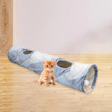 Maxbell Cat Tunnel Collapsible Glowing with Ball for Kitties Bunnies Training Irregular Lines