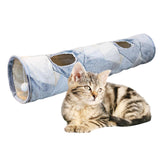 Maxbell Cat Tunnel Collapsible Glowing with Ball for Kitties Bunnies Training Irregular Lines