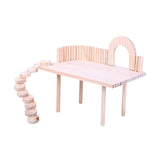 Maxbell Wood Hamster Stand Platform Activity Corner for Small Pets Chinchilla Gerbil