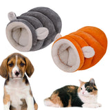 Maxbell Indoor Dog House Semienclosed Cushion Winter Warm Sleep Kennel Cats Bed Nest Gray S