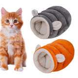 Maxbell Indoor Dog House Semienclosed Cushion Winter Warm Sleep Kennel Cats Bed Nest Gray S