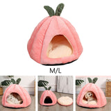 Maxbell Cute Cat Bed Semi Closed Kennel Nest Warm Winter Comfortable for Indoor 40cmx40cmx43cm