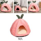 Maxbell Cute Cat Bed Semi Closed Kennel Nest Warm Winter Comfortable for Indoor 40cmx40cmx43cm