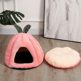 Maxbell Cute Cat Bed Semi Closed Kennel Nest Warm Winter Comfortable for Indoor 40cmx40cmx43cm