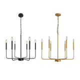 Maxbell modern Classic Candlestick Hanging Light for Living Room Entryway Black