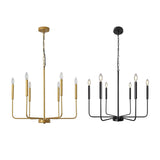 Maxbell modern Classic Candlestick Hanging Light for Living Room Entryway Black