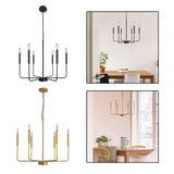 Maxbell modern Classic Candlestick Hanging Light for Living Room Entryway Black