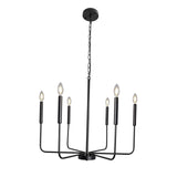 Maxbell modern Classic Candlestick Hanging Light for Living Room Entryway Black