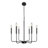 Maxbell modern Classic Candlestick Hanging Light for Living Room Entryway Black