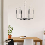 Maxbell modern Classic Candlestick Hanging Light for Living Room Entryway Black