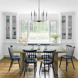 Maxbell modern Classic Candlestick Hanging Light for Living Room Entryway Black