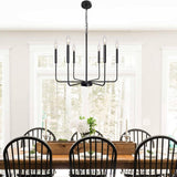 Maxbell modern Classic Candlestick Hanging Light for Living Room Entryway Black