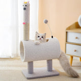 Maxbell Cat Scratching Post Tunnels Interactive Ball Toys Plush Platform Scratcher