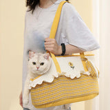 Maxbell Travel Bag Cat Dogs Pet Carrier for Puppy Kitten Small Medium Animals Yellow