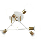 Maxbell Nordic Sputnik Chandelier E27 Base Flush Mounted Ceiling Light for Apartment 7 Heads White