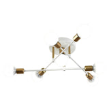 Maxbell Nordic Sputnik Chandelier E27 Base Flush Mounted Ceiling Light for Apartment 7 Heads White