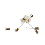 Maxbell Nordic Sputnik Chandelier E27 Base Flush Mounted Ceiling Light for Apartment 7 Heads White