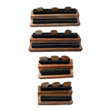 Maxbell Instrument Stand Clip Guitar Player Accessory Organizer Wooden for Guitarist Long light wood