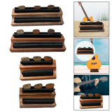 Maxbell Instrument Stand Clip Guitar Player Accessory Organizer Wooden for Guitarist Long light wood