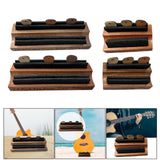 Maxbell Instrument Stand Clip Guitar Player Accessory Organizer Wooden for Guitarist Long light wood