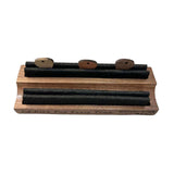 Maxbell Instrument Stand Clip Guitar Player Accessory Organizer Wooden for Guitarist Long light wood