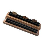 Maxbell Instrument Stand Clip Guitar Player Accessory Organizer Wooden for Guitarist Long light wood