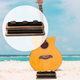 Maxbell Instrument Stand Clip Guitar Player Accessory Organizer Wooden for Guitarist Long light wood