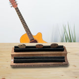 Maxbell Instrument Stand Clip Guitar Player Accessory Organizer Wooden for Guitarist Long light wood