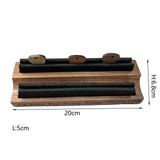 Maxbell Instrument Stand Clip Guitar Player Accessory Organizer Wooden for Guitarist Long light wood