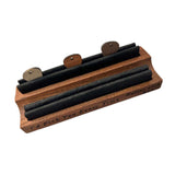 Maxbell Instrument Stand Clip Guitar Player Accessory Organizer Wooden for Guitarist Long dark wood