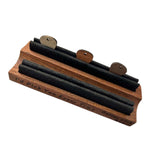 Maxbell Instrument Stand Clip Guitar Player Accessory Organizer Wooden for Guitarist Long dark wood