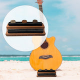 Maxbell Instrument Stand Clip Guitar Player Accessory Organizer Wooden for Guitarist Long dark wood