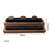 Maxbell Instrument Stand Clip Guitar Player Accessory Organizer Wooden for Guitarist Long dark wood