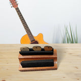 Maxbell Instrument Stand Clip Guitar Player Accessory Organizer Wooden for Guitarist Short light wood