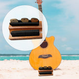 Maxbell Instrument Stand Clip Guitar Player Accessory Organizer Wooden for Guitarist Short light wood