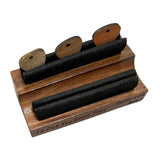 Maxbell Instrument Stand Clip Guitar Player Accessory Organizer Wooden for Guitarist Short dark wood