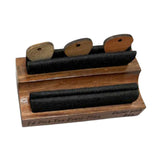 Maxbell Instrument Stand Clip Guitar Player Accessory Organizer Wooden for Guitarist Short dark wood