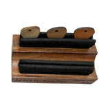 Maxbell Instrument Stand Clip Guitar Player Accessory Organizer Wooden for Guitarist Short dark wood